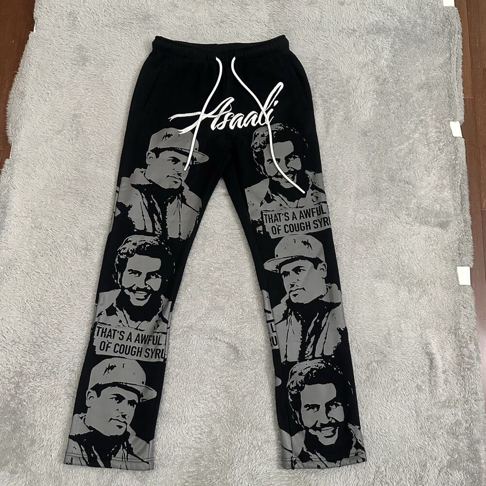 Asaali x Awful Lot Of Cough Syrup Sweats Men’s L Heavy Weight Black Embroidered